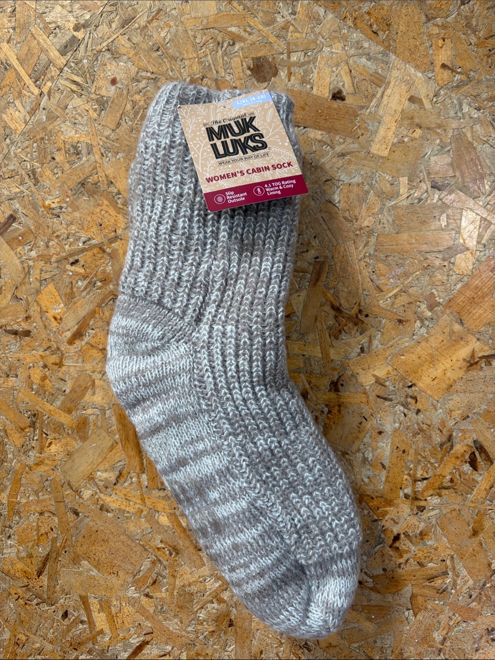 Muk Luks Gray Marled Women's Cabin Sock